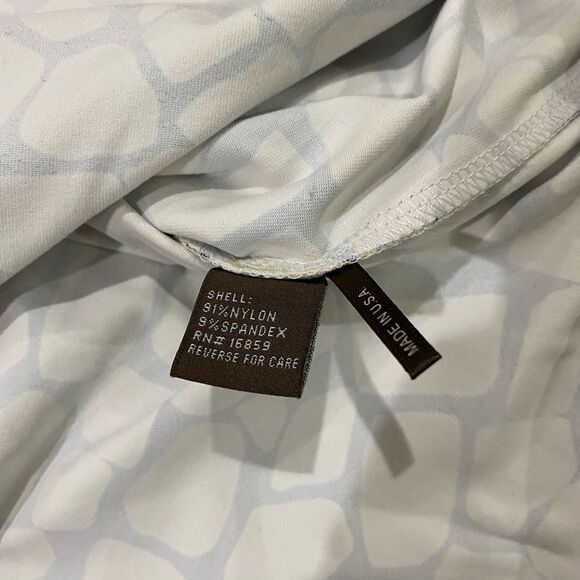 J. McLAUGHLIN Geometric Print Brea Catalina Cloth Faux Wrap Dress Black & Tan - Picture 4 of 4